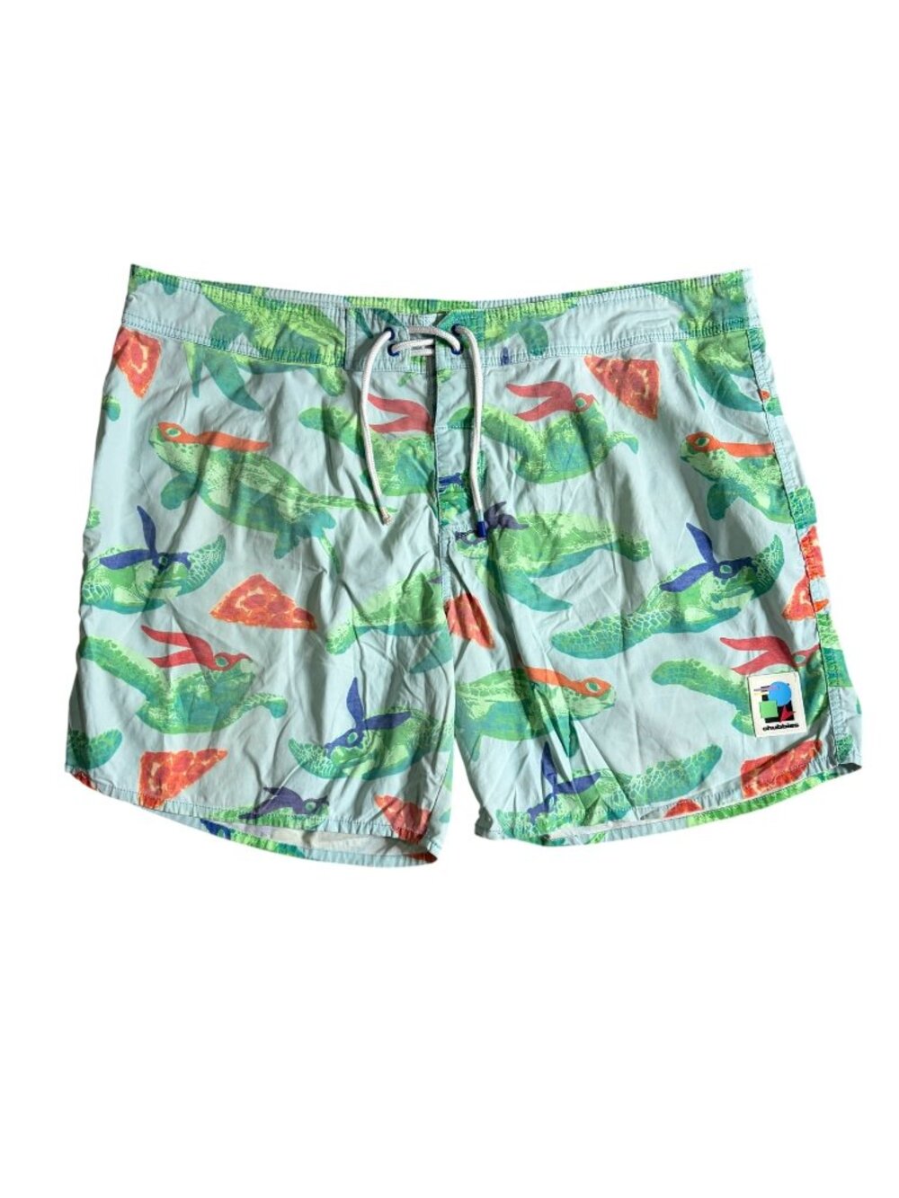Chubbies The Ninja Loving Pizza Turtles The Border 7” Shorts Swim Trunk 40